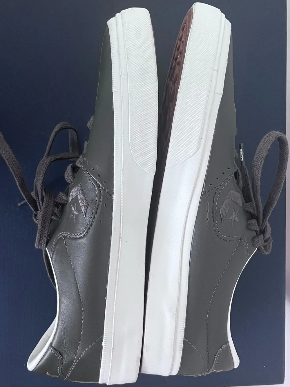 Converse Louis Lopez Pro Olive Green Leather Sneakers Men's Size 7.5 Women's 9 - Picture 7 of 7